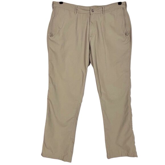 Clothing Arts  P^Cubed Pick-Pocket Proof Nylon Pants Khaki Tan Men's Size 38x32 - Picture 1 of 10